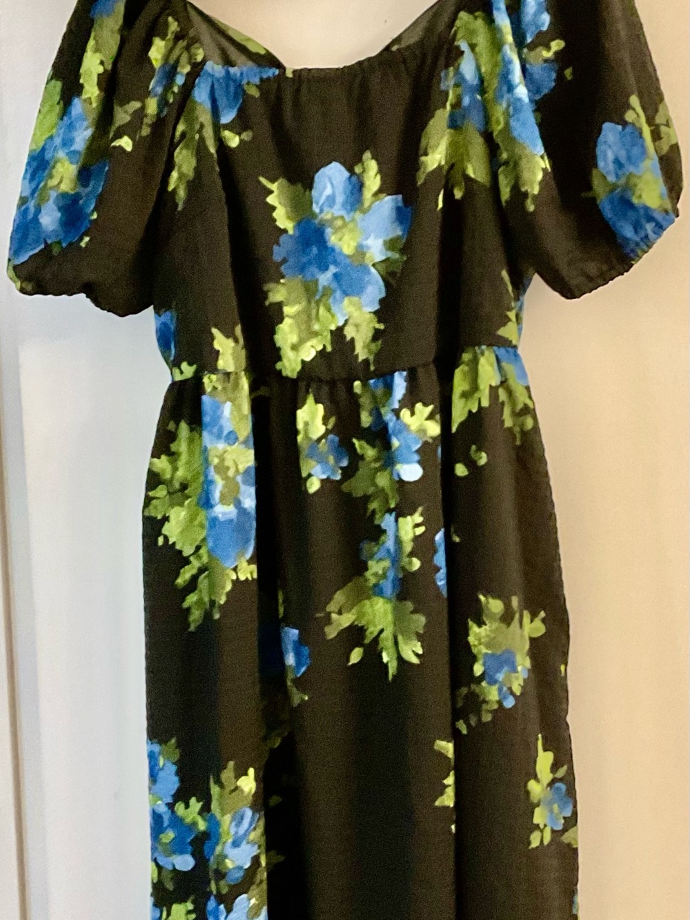💕 New Black Floral Midi Dress